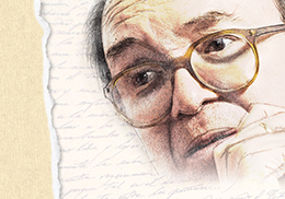 Estellés' picture in a background with handwritten letters